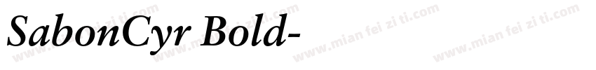 SabonCyr Bold字体转换